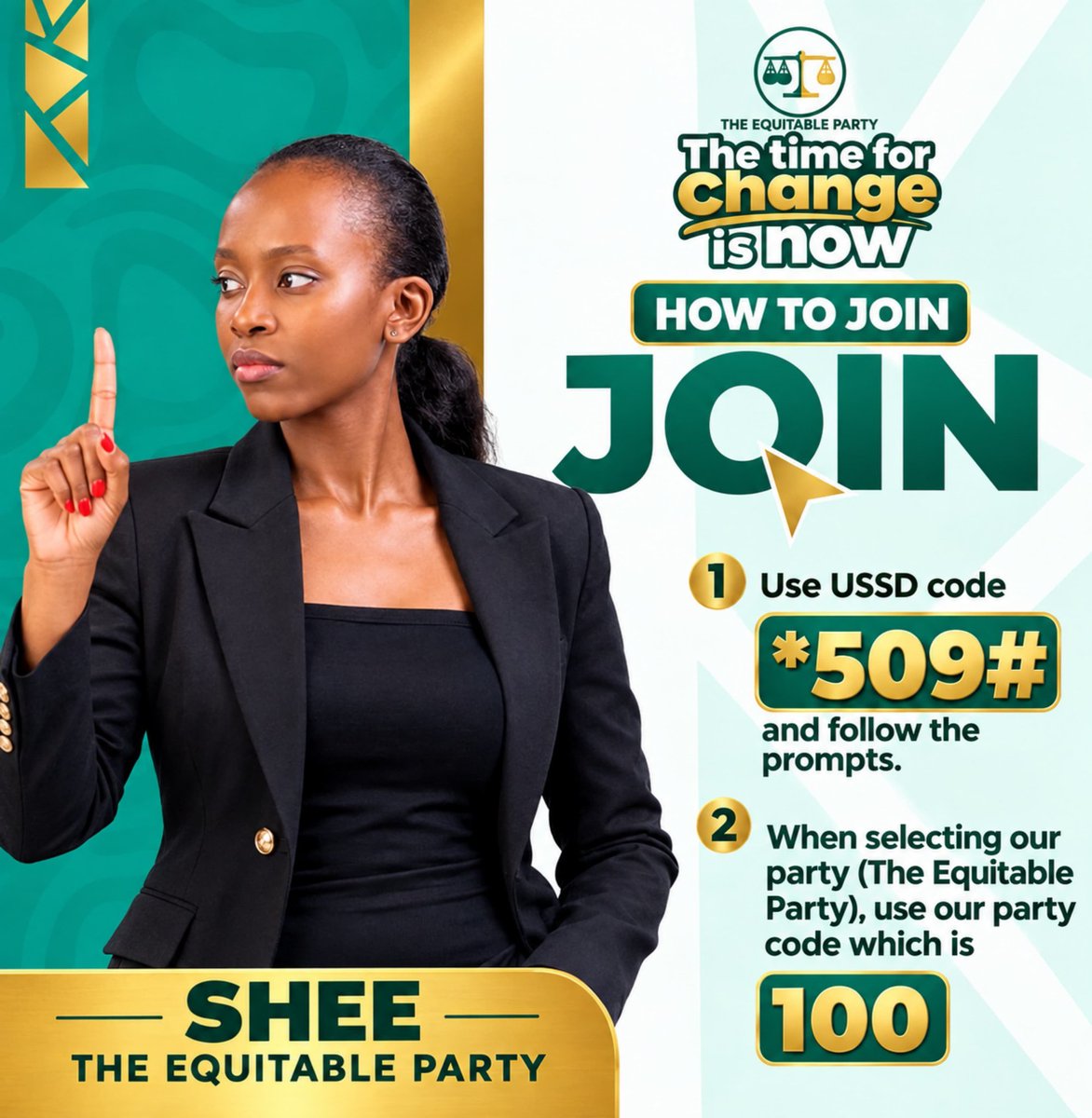 TEP_Party's tweet photo. The time for CHANGE is NOW. 

#ChamaYaSifuna  #TEP

#TEPaspirantsChallenge

@LydiaWa70154542 https://t.co/JcXG8vU5i1