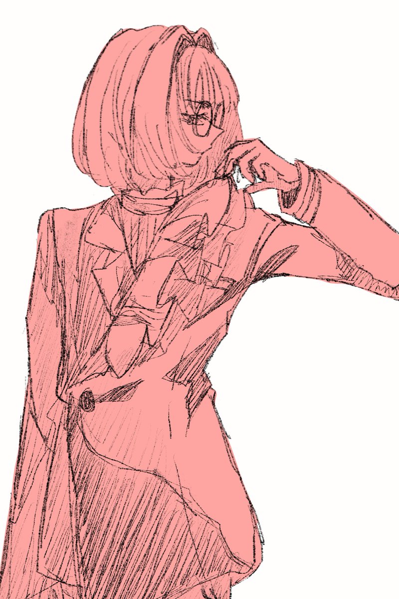 21666666___'s tweet photo. 今日のお題（昨日）「左右非対称の服」
シワってむずいぞ〜 https://t.co/JhzPNxbFrR