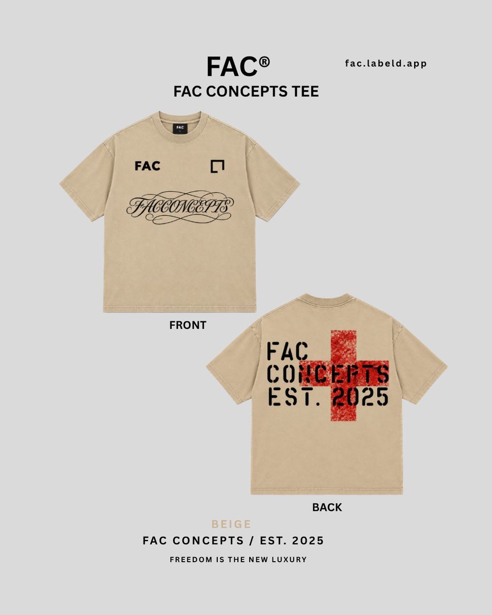 facconcepts's tweet photo. BEIGE. FAC CONCEPTS TEE. https://t.co/A1TnlMKURp