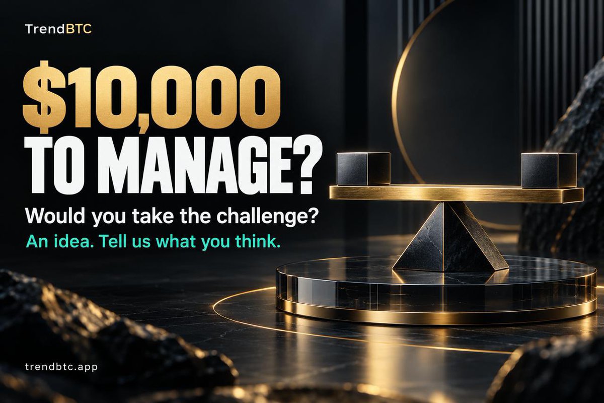 trend_btc_app's tweet photo. What if everyone on TrendBTC got $10,000 to manage? 👀

Good idea or absolute chaos?

Would you want in? 
And what would your first move be?

We’re testing the idea. Tell us what you think! 👇