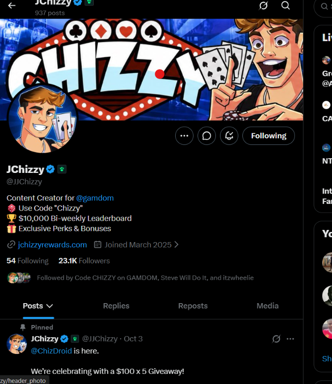 undeadmart's tweet photo. @JJChizzy @ChizDroid @gamdom followed as requested and under code also playing

user:maranganick https://t.co/FVYHR9fmEu