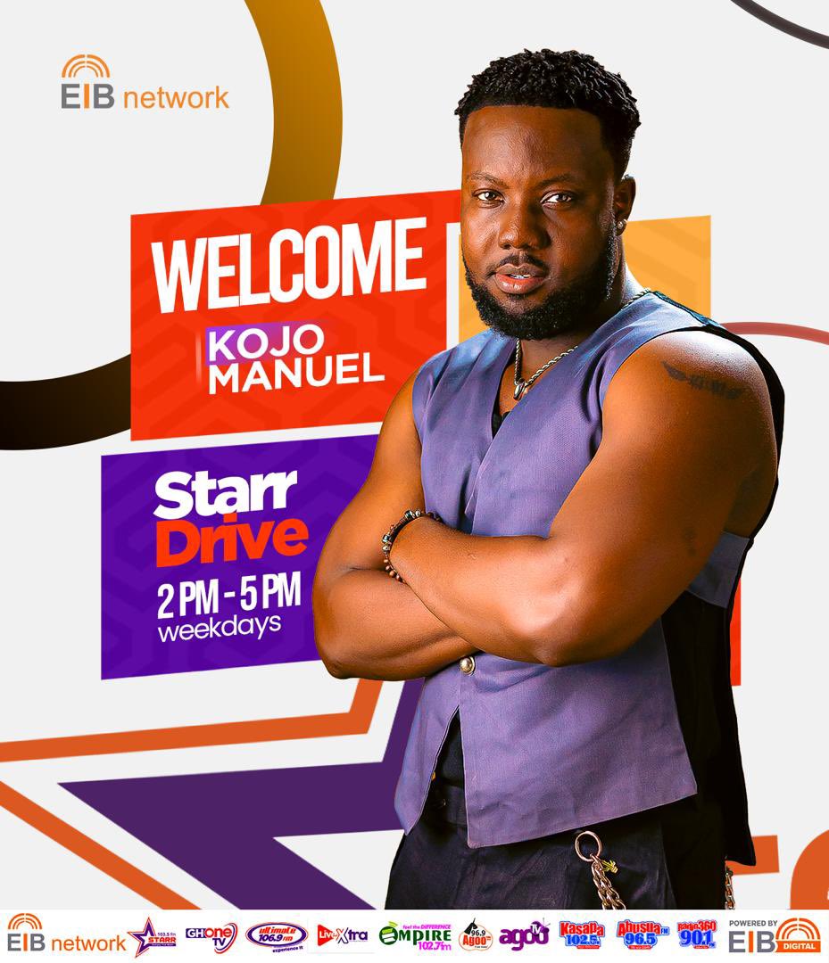 KojoManuel's tweet photo. Its a new era 📻🔥
I am your new host on the #StarrDrive from 2pm till 5pm on @starr1035fm every weekday.
Tune in!! Are You Mad!! https://t.co/vatFfB4p8j