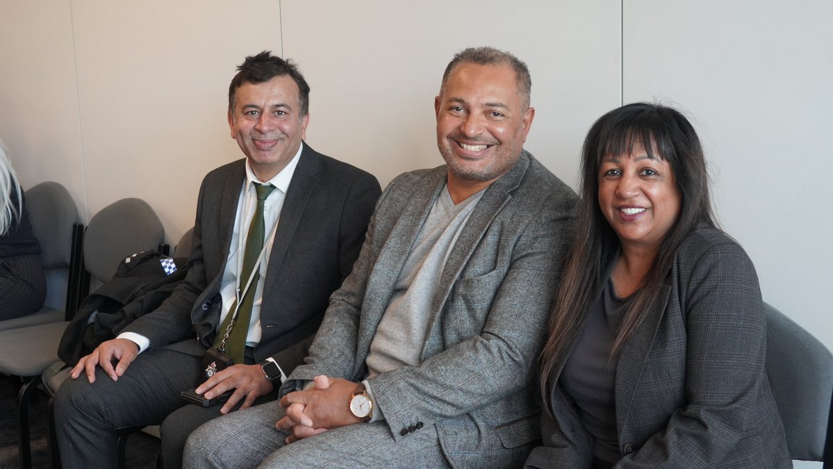 NottsOPCC's tweet photo. Earlier today, PCC Gary Godden and Deputy PCC Angela Kandola attended a Black History Month event at Police HQ hosted by Nottinghamshire Police's Black Police Association. https://t.co/OtqTN1SJHG