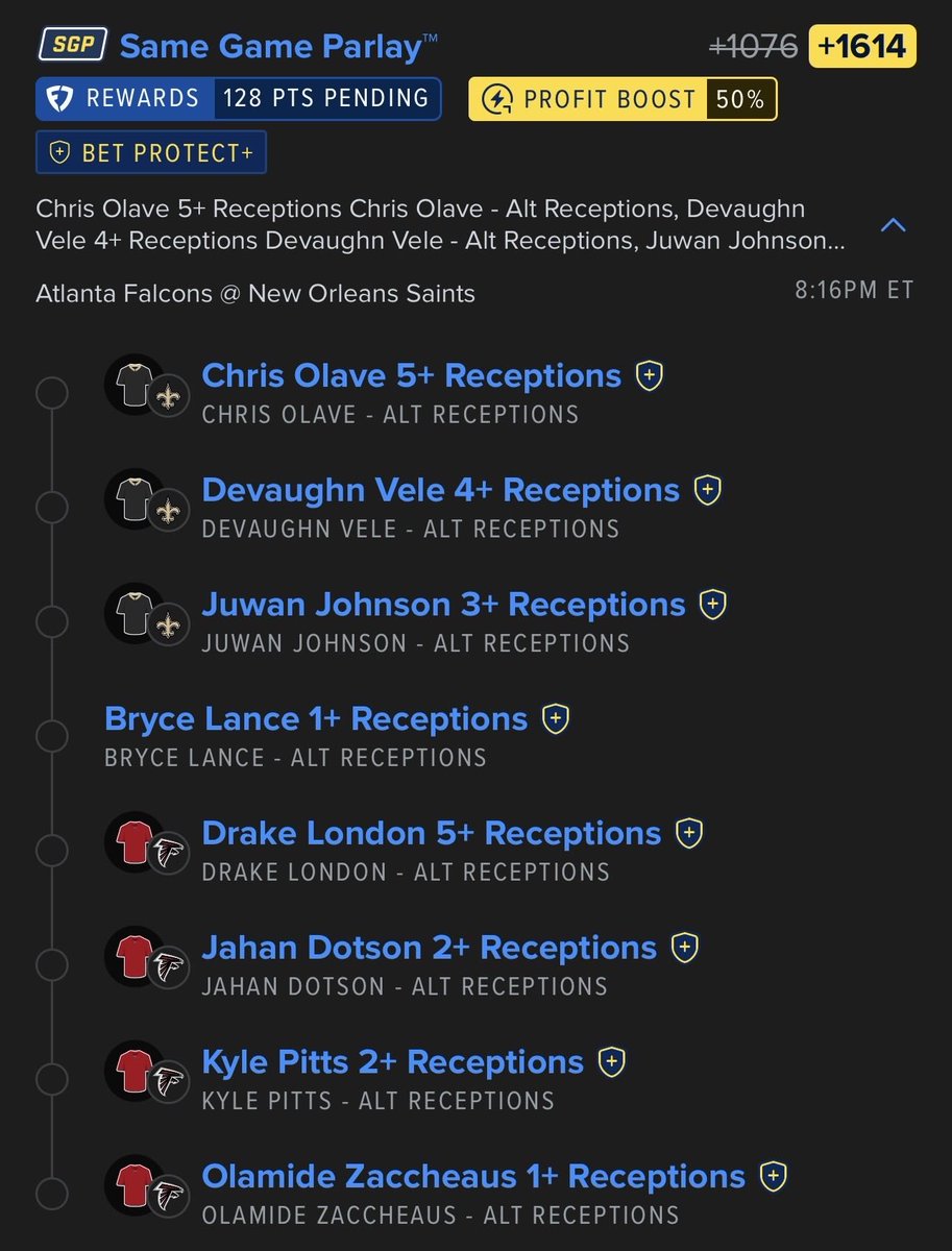 winners_win01's tweet photo. 🚨 LET’S GET MY  PLAY OF THE NIGHT OUT EARLY! 🔒💰

MONDAY NIGHT FOOTBALL 🏈🔥

#NFL #Saints #DirtyBirds #MondayNightFootball #NFLonESPN

@Playbook https://t.co/GAImnf8S97