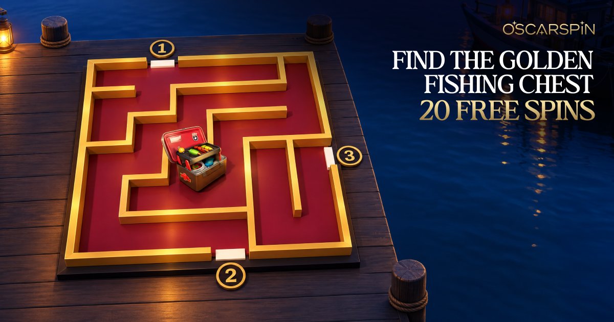 CasinoOscarspin's tweet photo. ๐ฃ Find the Golden Fishing Chest & Win 20 FS! ๐
Your #challenge: find the path leading to the #GoldenChest in #BigBassHoldAndSpinner for a chance to win 20 #FreeSpins ๐
How to join the #Giveaway: Visit our Telegram, find the #post, and leave your answer in the #comments!
๐ https://t.co/5iicLZEwNv