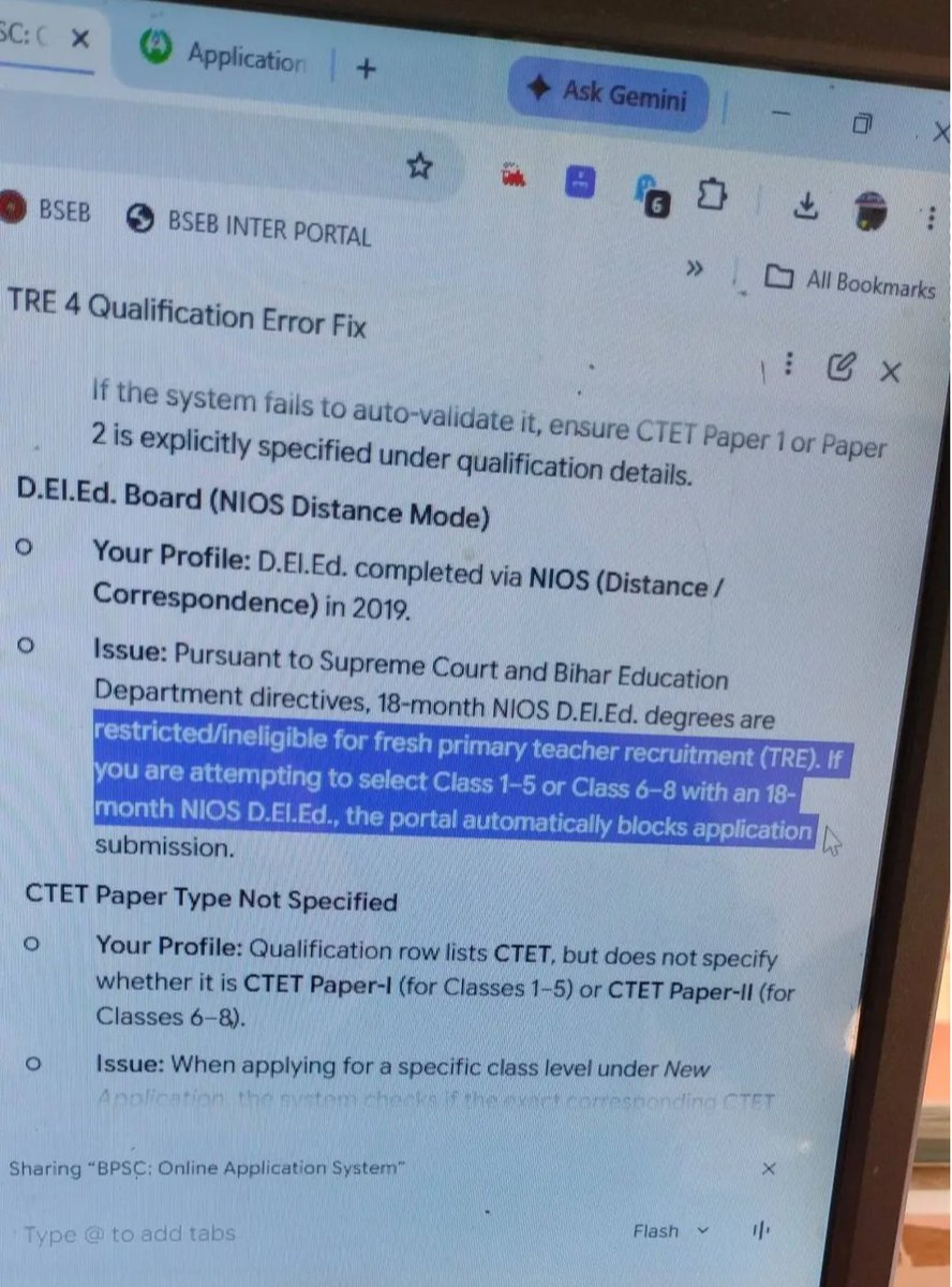 RadheSh30608017's tweet photo. @BiharCMQRT @samrat4bjp Please response sir BPSC ke dwara Ham logon Ko form bharane mein dikkat a rahi hai TRE 4 mein https://t.co/dSThMYqitZ