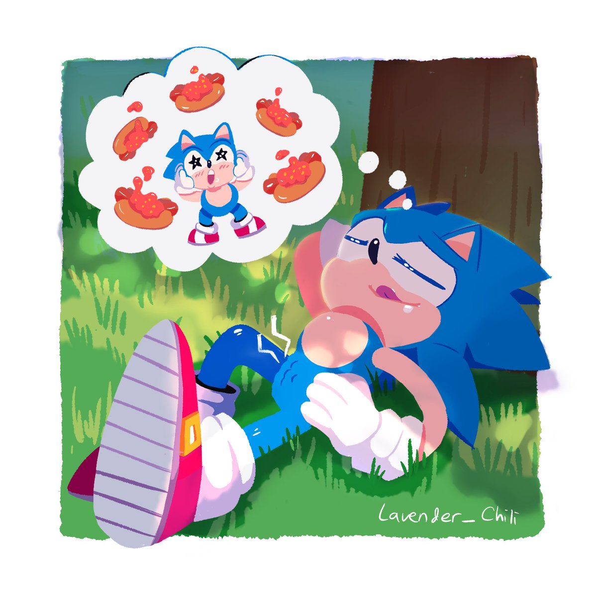Lavender_Chili's tweet photo. 05 • Hunger
--
It's raining chili dogs 🌭 
#sonictober #sonictober2026 #sonicthehedgehog https://t.co/t8St4vFrVw