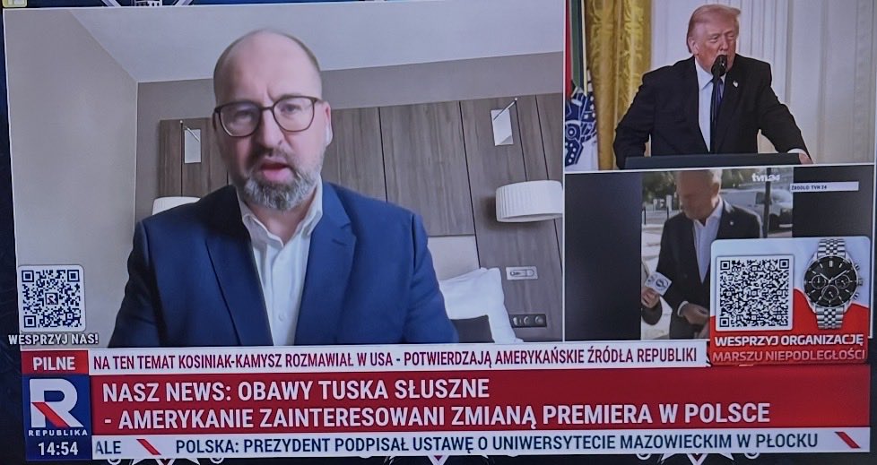 Tomasz02331569's tweet photo. Ten chuj Bielan, faktycznie kręci lody z Pomarańczowym zjebem w temacie obalenia rządu Tuska. Targowica na pełnej qrwie https://t.co/vdMyGMjCiq