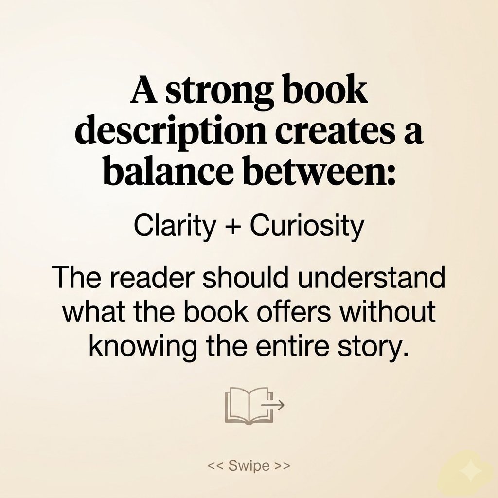 abdulbasitsube's tweet photo. Your book description shouldn't tell me everything, it just needs to make the right reader want to know more. 📷📷
Stop treating it like a plot summary. 
#WritingCommunity #IndieAuthor #BookMarketing #AuthorTips #AmWriting https://t.co/deEZYGSRFo
