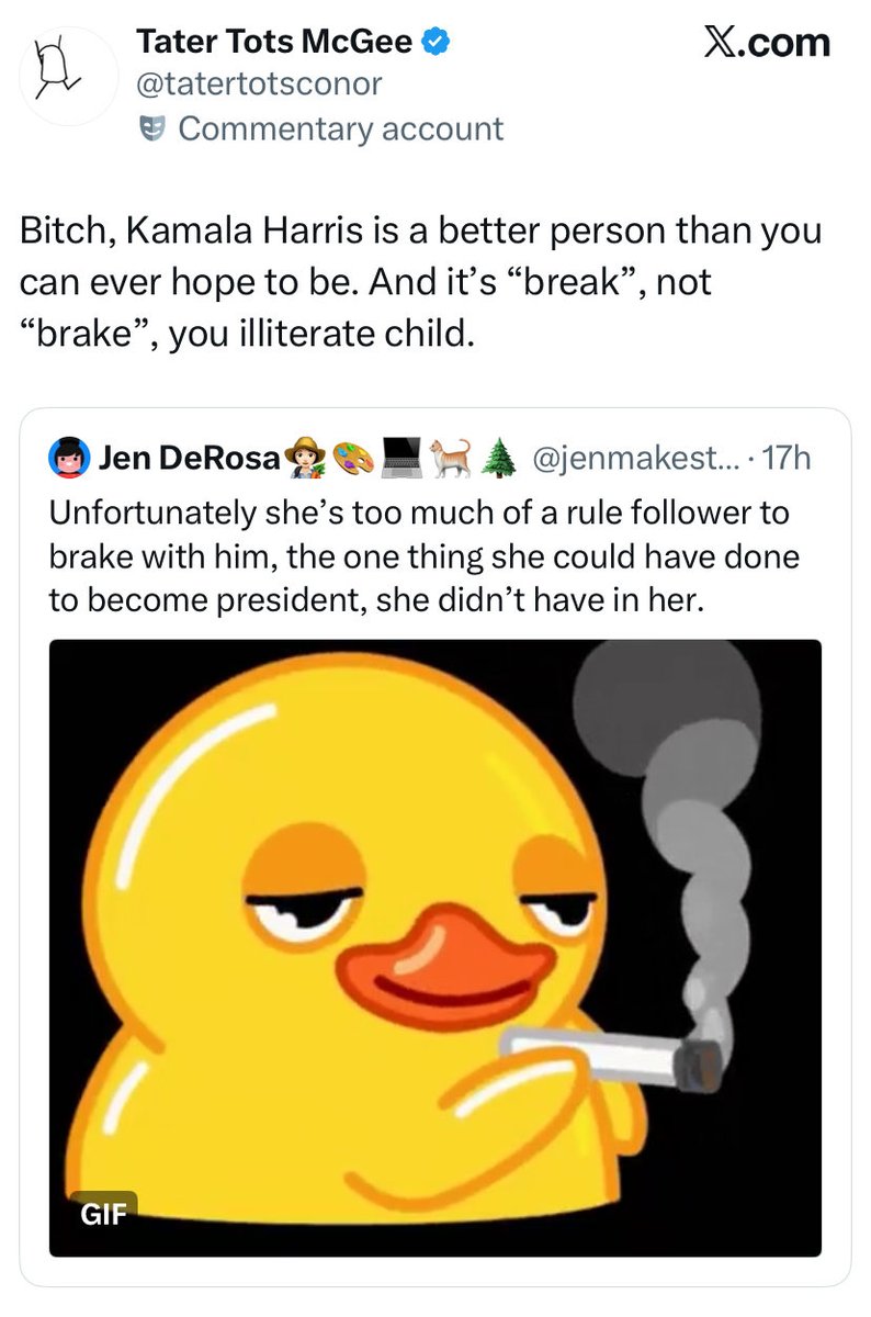 expungetheleft's tweet photo. Oh look, I was called a bigot and a misogynist by a Kamala-glazing Zionist who spends all day kissing Zionist and Democrat ass, crying about “antisemitism” the moment anyone opposes their beloved terrorist state, and gets triggered whenever their political masters are called out https://t.co/8r55jTRnlg