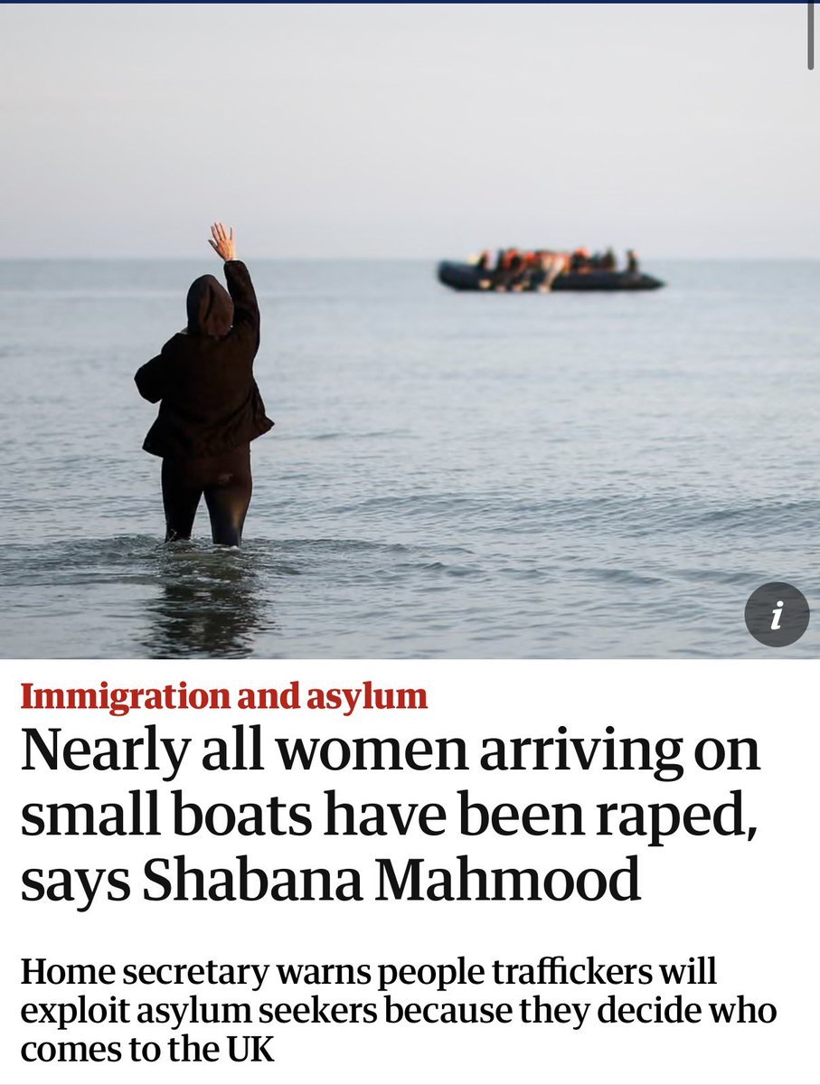 BlobWarriorUK's tweet photo. I don't think Shabana Mahmood thought this statement through properly did she. Most of the women are raped or murdered on the way to Britain in the dinghy! Then out government gives the rapists and murderers a nice place to live in and free food! https://t.co/e84u9gOEGP