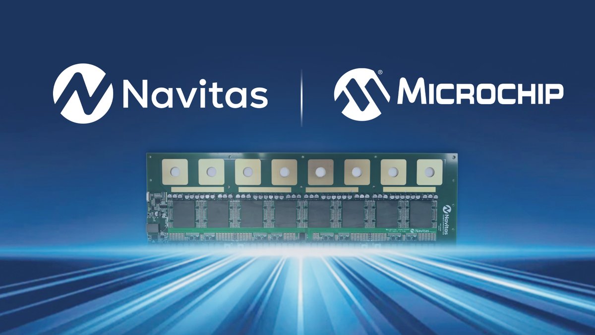 NavitasSemi's tweet photo. @NavitasSemi and @MicrochipTech Collaborate to Deliver 800V Reference Design for Next-Gen AI Data Centers!
Together, the companies have developed an 800V-to-6V reference design for #AI #datacenter rack power applications!
https://t.co/9rBc727Txk
$NVTS #OpenComputeProject https://t.co/bYsRLvZcEY