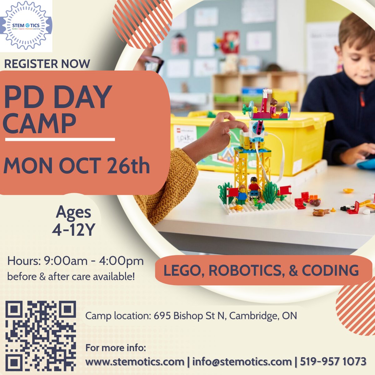 stemotics's tweet photo. Turn your child’s PD Day into a day full of building, coding, experimenting, and FUN! 🧪💻

👧 Ages 4–12
📅 Monday, October 26
📍 Cambridge, ON

⚠️ Limited spots available!

👉 Register now: https://t.co/m4h3cZkvvy https://t.co/PWLjtHrriW