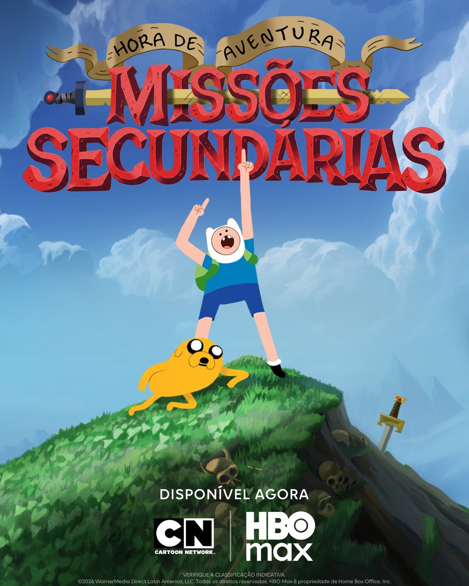 HBOMaxBrasil's tweet photo. Finn e Jake mandaram avisar que É HOJE! 👦🐶 

#HoraDeAventura: Missões Secundárias ⚔️🔰 já está disponível pra você curtir no CN e na HBO Max! https://t.co/KkaLADDMpv