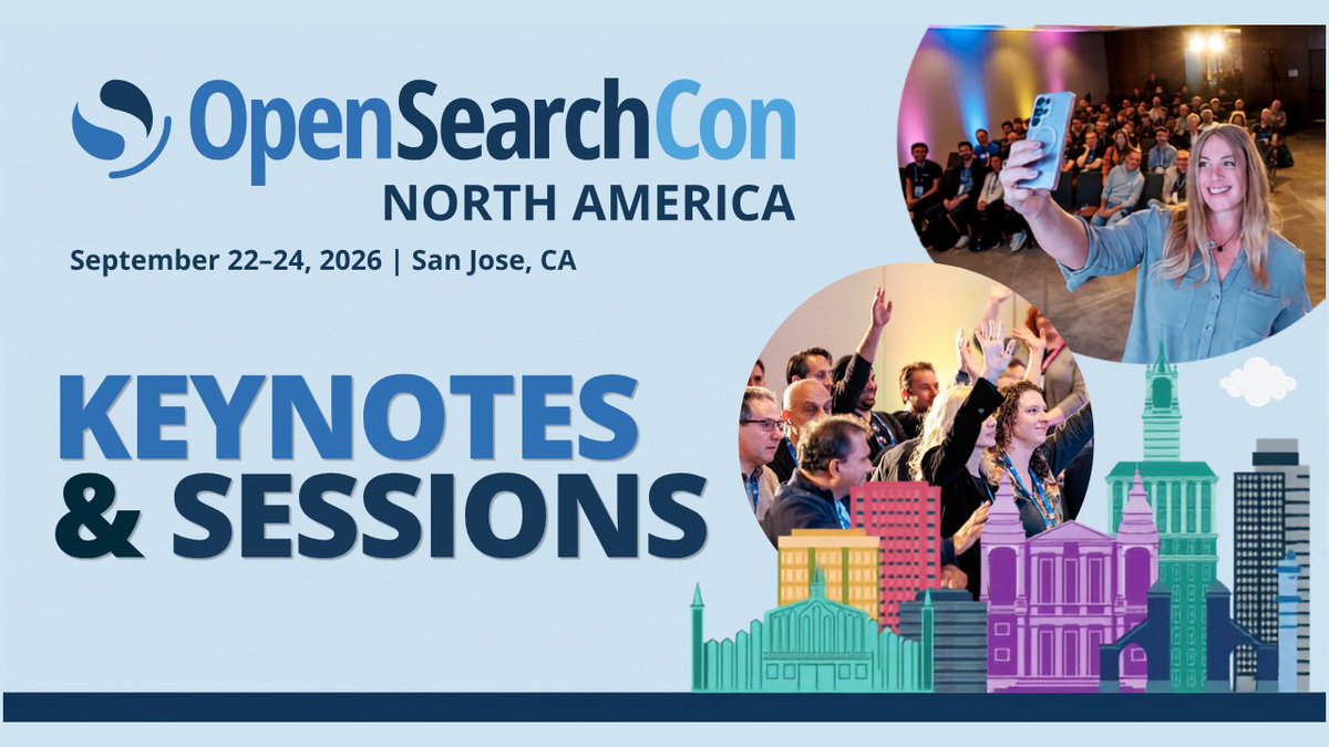 OpenSearchProj's tweet photo. Nine keynotes. One very clear signal: OpenSearch is leveling up for the agentic AI era.

@Aiven_io, Amazon Web Services (@AWS), @CERN, @IBM, @Intel, the OpenSearch Software Foundation, Portal26, @SAP, and @Uber covered retrieval, memory, observability, security, scale, and what it takes to make AI trustworthy in production.

Catch the full recap → https://t.co/rqo2MspF4N