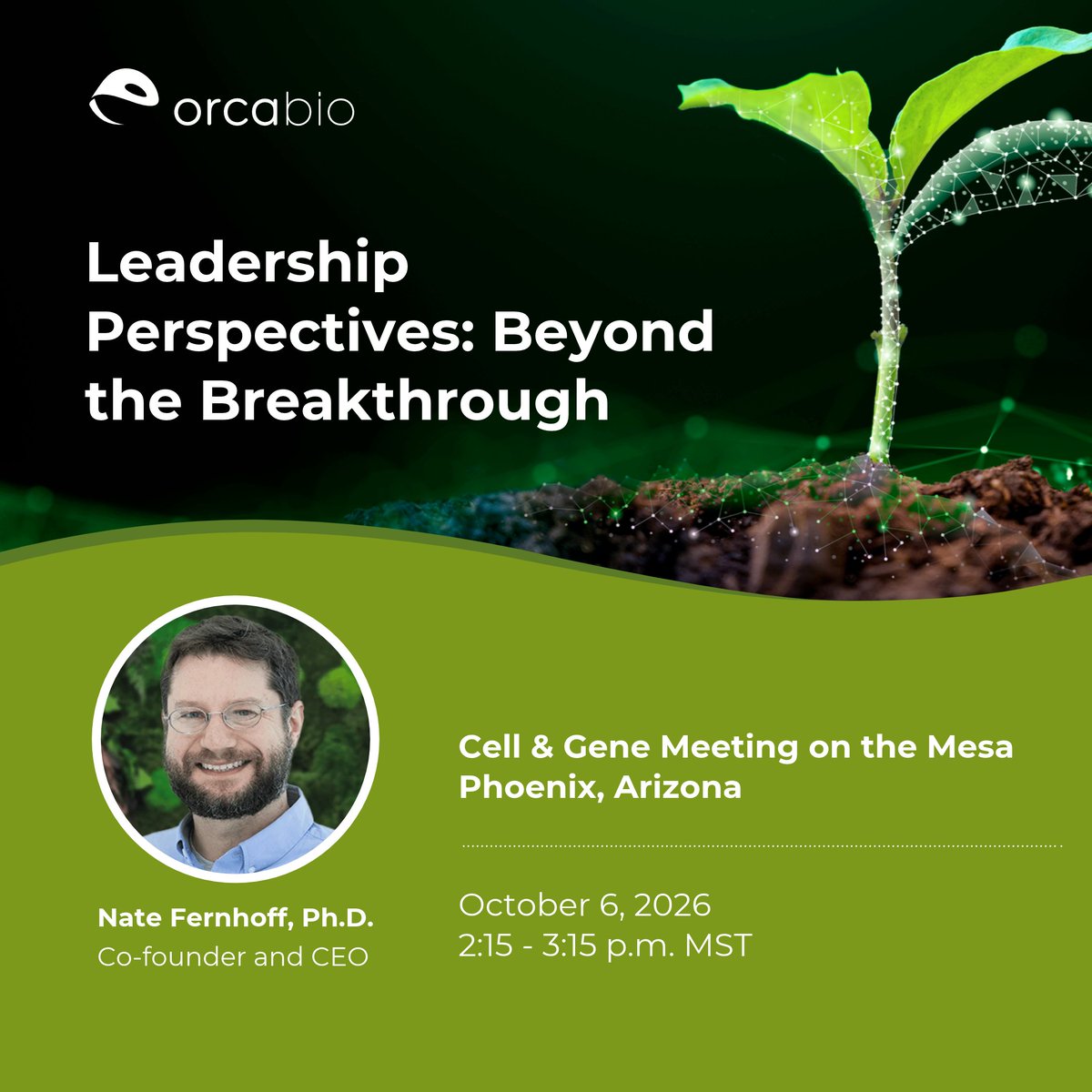 OrcaBio's tweet photo. We’re thrilled to be attending @alliancerm's Cell & Gene Meeting on the Mesa October 5-7, where our Co-founder and CEO Nate Fernhoff  will speak on our pipeline of high-precision cell therapies and commercialization of our first FDA approved therapy.  

Learn more about the discussion: https://t.co/bNz5FRk69Z  

#Hematology #Oncology #CellTherapy