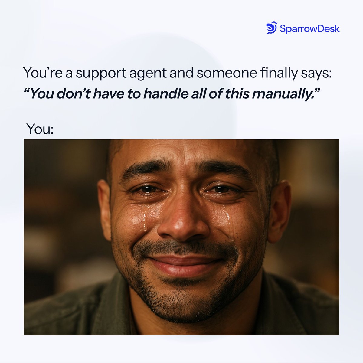 SparrowDesk's tweet photo. #MemeMonday is for the people behind the replies.
Happy Customer Service Week.

#CustomerServiceWeek #CustomerSupport #AICopilot https://t.co/i9jCBaHU5e