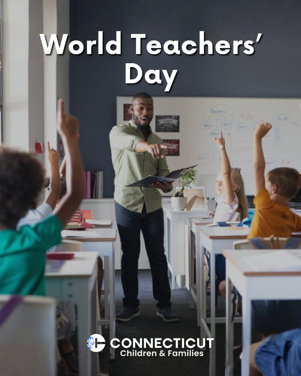CTDCF's tweet photo. Happy World Teachers' Day! 📚🧠🍎
To the mentors who guide, challenge, and empower us – thank you! Your dedication and passion make the world a better place.

#WorldTeachersDay #ThankATeacher #TeacherAppreciation #MentorsMatter #ConnecticutEducation #CTDCF https://t.co/lBn18ODTYt