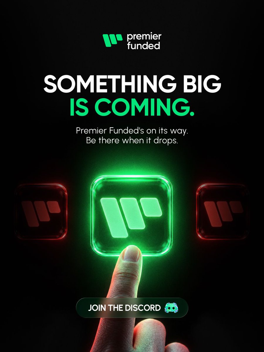 fundedpremier's tweet photo. Almost time. Come be part of it!

Join the Premier Funded Discord to meet other traders, ask away and follow the countdown with us.

Discord link's in our bio.

#PremierFunded #TradingCommunity #ComingSoon https://t.co/NRnwiyQGS2