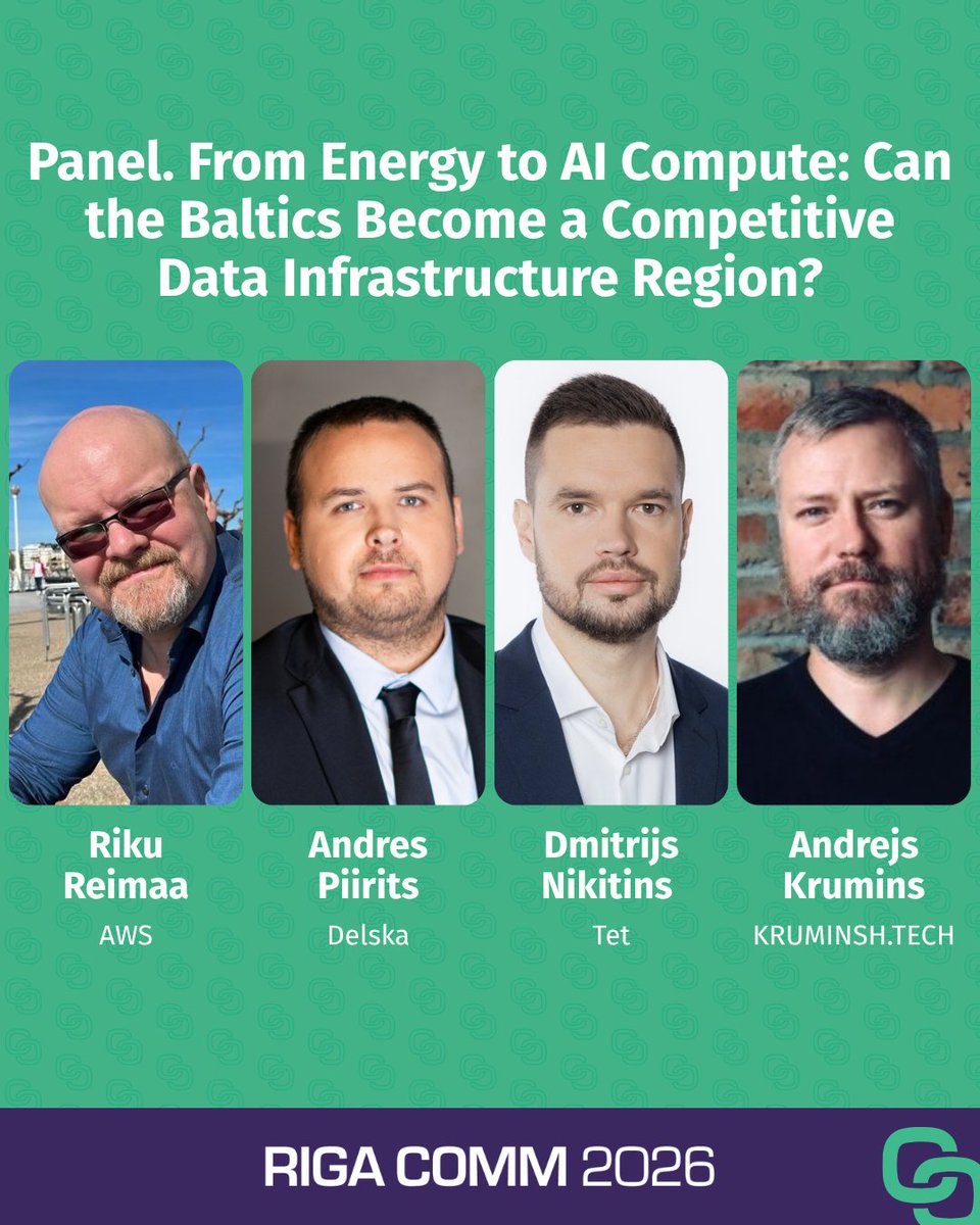 RigaComm's tweet photo. 📢 Riga Comm 2026 Speaker Announcement!

🎤 Join the session live at Riga Comm 2026
📅 October 8-9, 2026
📍 Riga, Latvia

🎫 Tickets: https://t.co/FkIuShjaF9
📌 Exhibitors: https://t.co/oJCjvEtsBB
📌 Program: https://t.co/a7hUozBBYj

#RigaComm #RC26 https://t.co/n6hsW8k2il