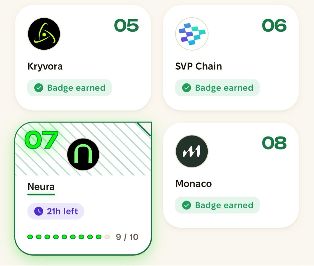 Lekinzx's tweet photo. I actually jumped from @sndcapp’s 6th badge farming straight to the 8th, not knowing what was really going on until I saw the announcement that I’d been pranked on @Neura_io lol.

But I actually like that sndcapp called this out.

It’s a good reminder that even when something lands on Syndicate, you still have to think for yourself.

I have seen this before with Giwa from Season 1. People farmed it, the project later went sideways and its community got rugged. They said it was a hack and not something they did, but either way, the lesson stayed the same.

Syndicate can help filter opportunities and put them in front of us, but nobody can replace your own DYOR.

Check the Discord. Look at the socials. See if the team is still building and answering questions. Understand what you’re actually spending your time on.

Farming is about knowing what deserves your time.

Time is the one thing you can’t farm back.

Stay vigilant.
