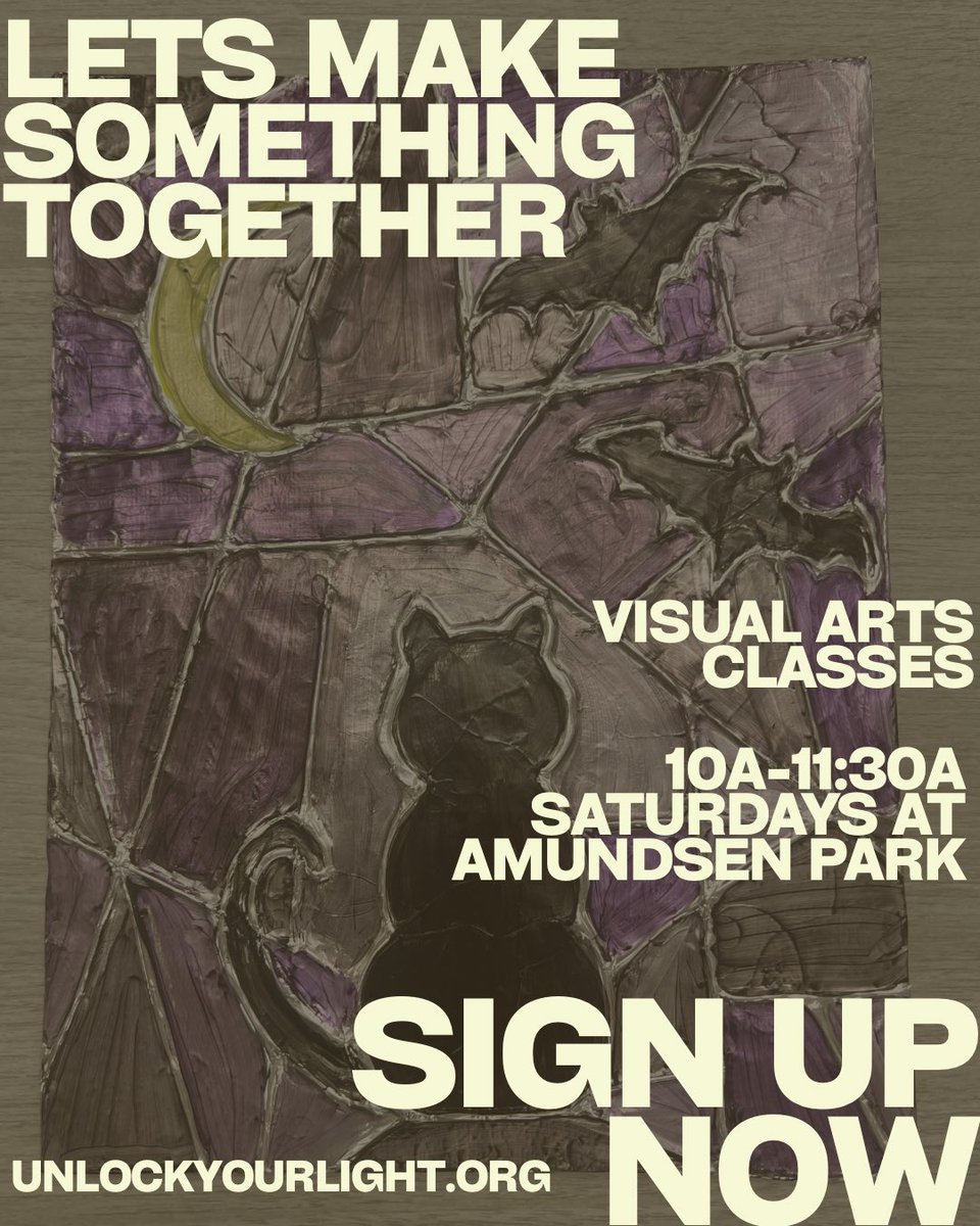 UnlockYourLight's tweet photo. Let’s create together! Join our @UnlockYourLight visual arts classes!

We meet every Saturday from 10a-11:30a at Amundsen Park. 

Register IN-PERSON ONLY 💡🧠🫶🏾

#ycloc #chicago #visualarts #classes https://t.co/vqT2hadkmf