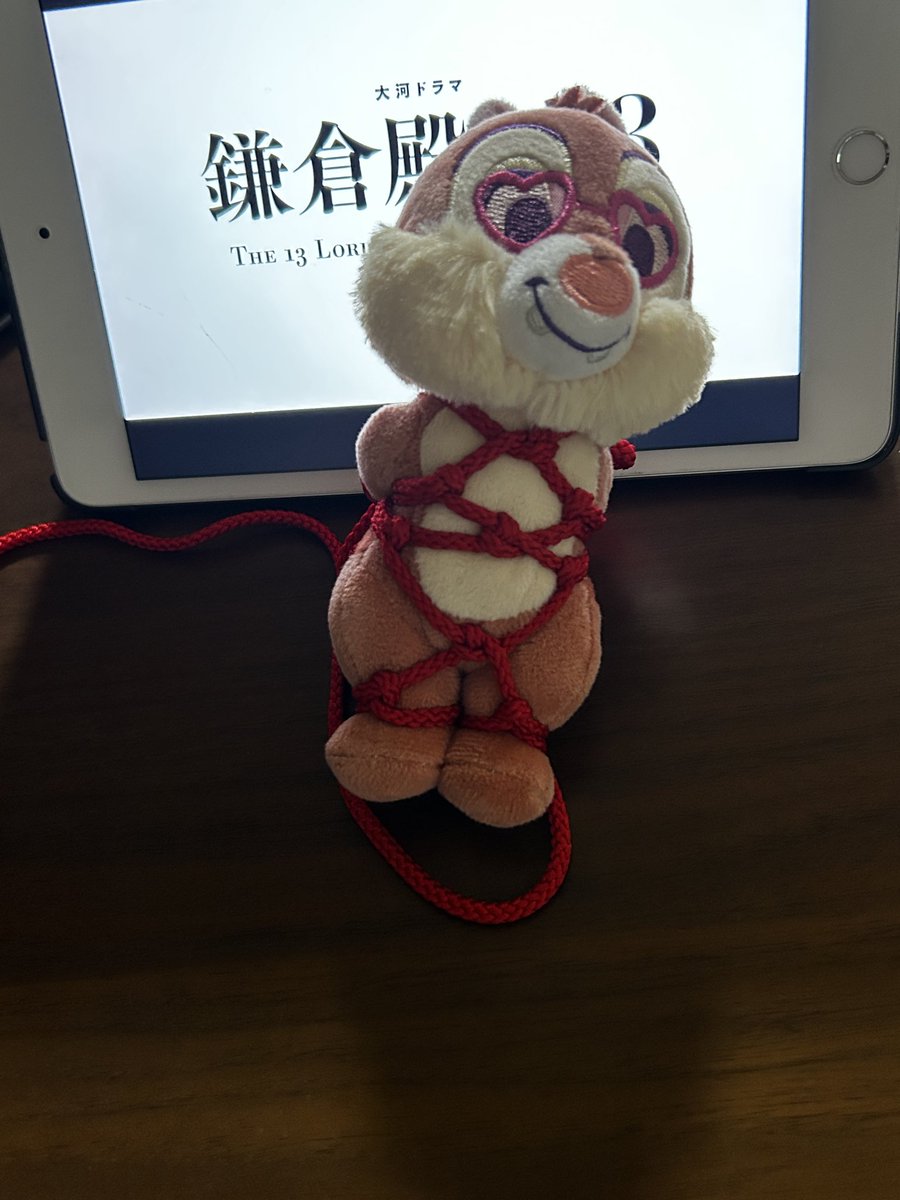 708_tw's tweet photo. ネトフリで鎌倉殿観ながらぬいを菱縄（緊縛リハビリ https://t.co/VP7t0K1W4x