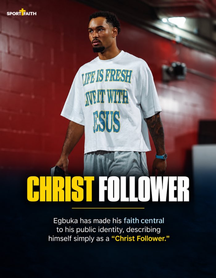 sportandfaith's tweet photo. Emeka Egbuka arrived for the Bucs’ game against the Packers last night wearing a shirt with a powerful message:

“Life is fresh. Live it with Jesus.”

Real life is found in Jesus. ✝️

#EmekaEgbuka #Buccaneers #NFL https://t.co/u65ZKJRds4