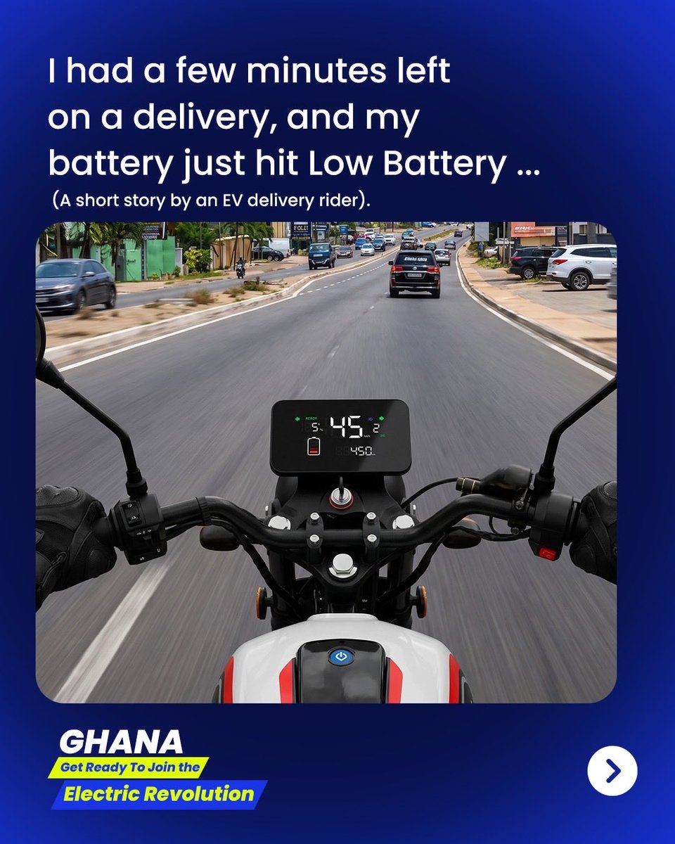 SpiroGhana_EV's tweet photo. You don’t have to wait for hours to charge a battery. The swap system has got you covered. Swapping is fast and easy. Just within some minutes and you’re back on the road.
#switchswapsave #electricrevolution #energyonthemove https://t.co/X7dAf50MNv