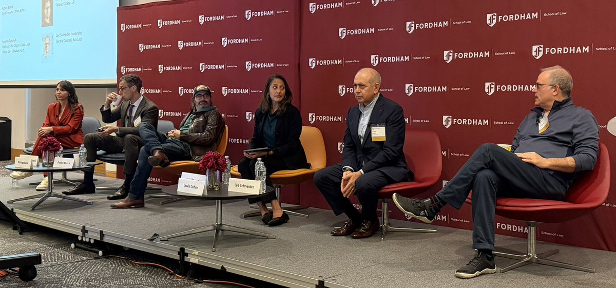 FordhamCrypto's tweet photo. And we’re off.  The Sixth Annual @FordhamLawNYC Blockchain Regulatory Symposium panel one: Year Behind, Year Ahead with Lee, Lewis, Jai, Patrick, Rodrigo and Amanda. https://t.co/rlF8xOwqrn