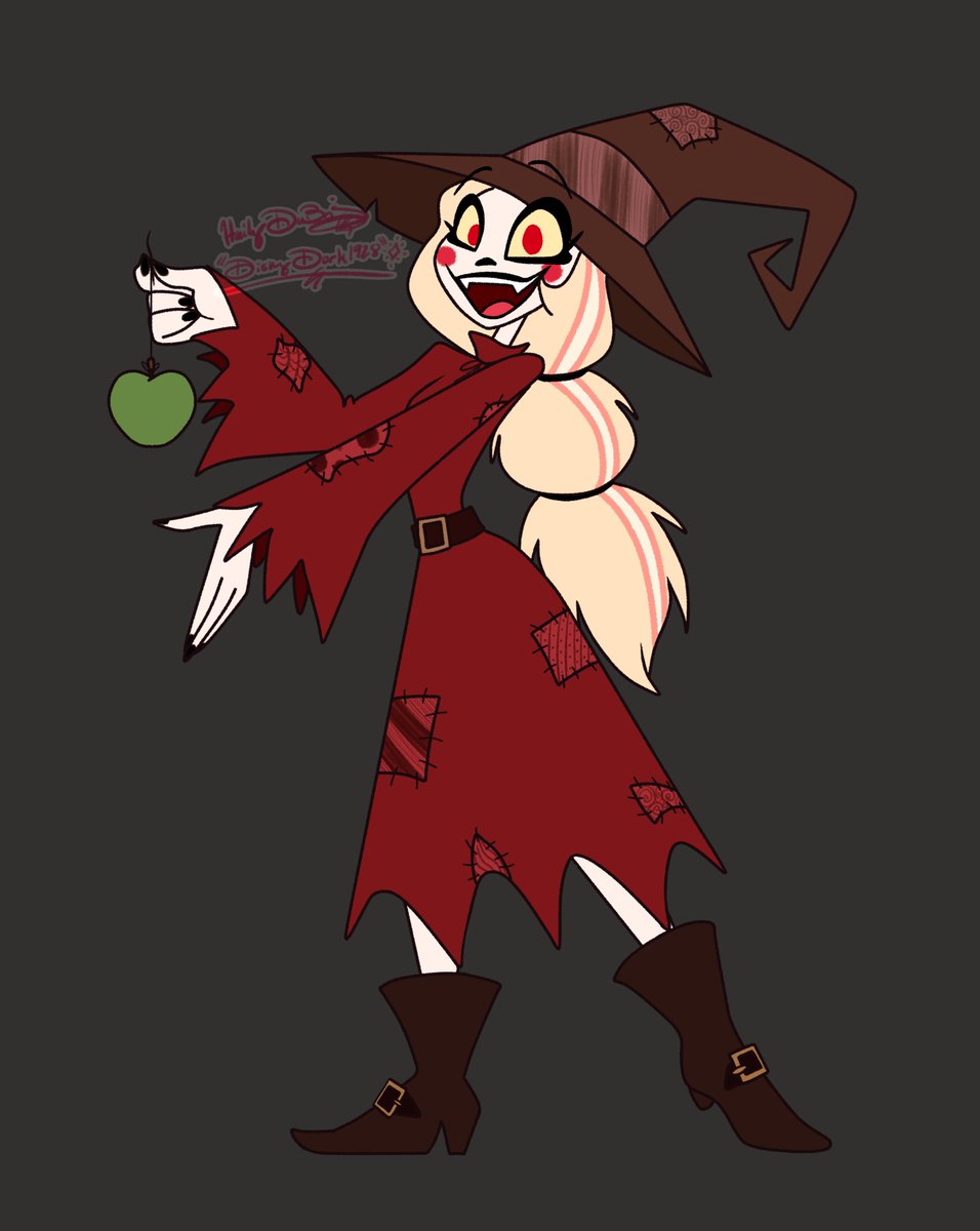 disneydork1928's tweet photo. 🧹~| Witch Charlie |~🍏  Wanna have a bite?  

Check out my ACGGoods Shop for the full “Hazbin Halloween” collection!   

#charlie #charliehazbinhotel #hazbinhotel #hazbinhotelfanart https://t.co/UGWxPx3LQg
