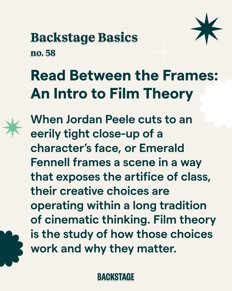Backstage's tweet photo. Film theory is not just for directors and critics. Understanding framing, editing, sound, and visual storytelling can help actors make sharper choices for the screen.

Start with the basics: https://t.co/DQvGTspzjz https://t.co/m12nZpaAoX