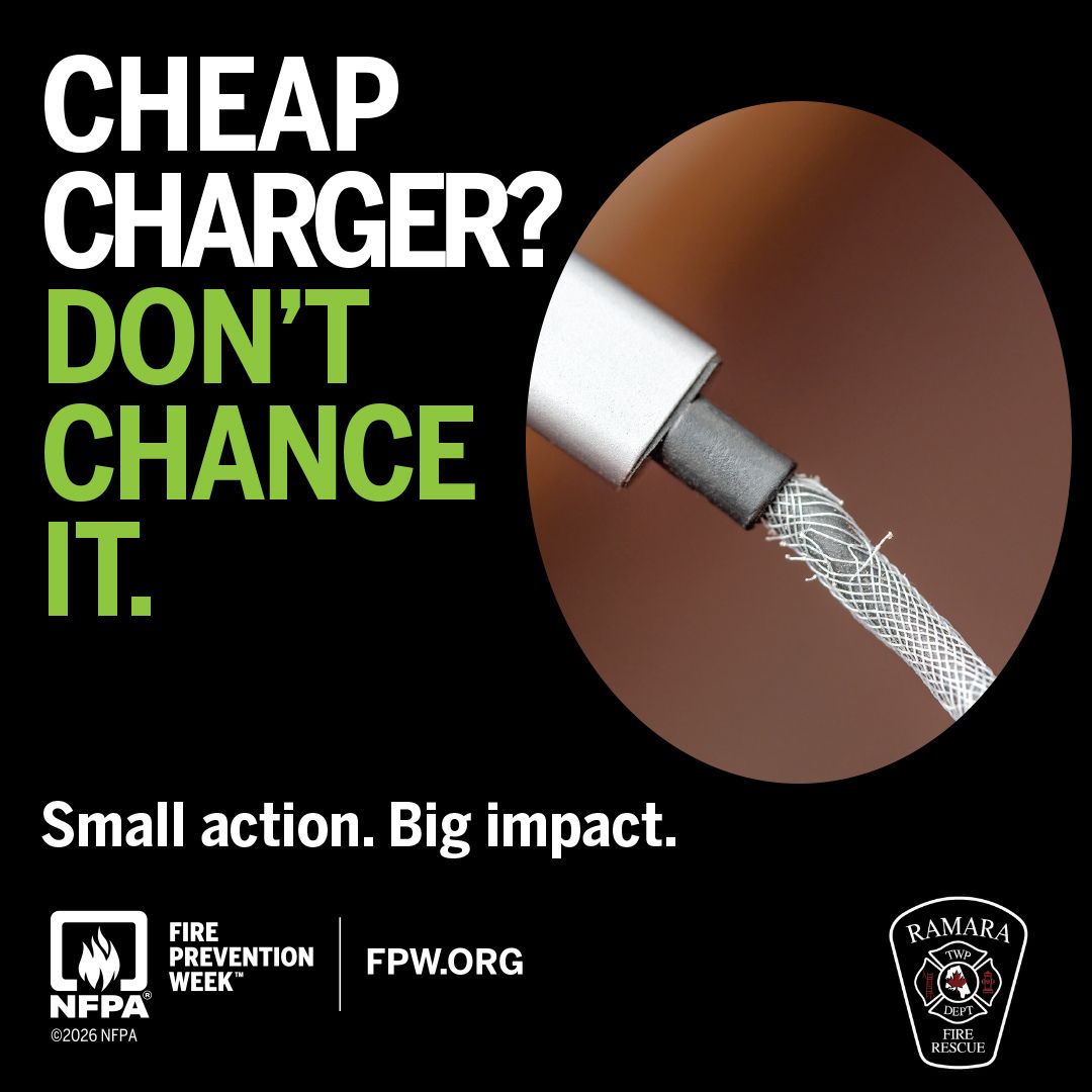ramarafire's tweet photo. Use the cord and charger that came with your device or ones
approved by the manufacturer. Using the wrong charger can
damage the battery and increase the risk of fire. For more info:
https://t.co/tfFX6WAyFk.

#firepreventionweek #sparky #firesafety #batterysafety https://t.co/WmR8a0UFxd