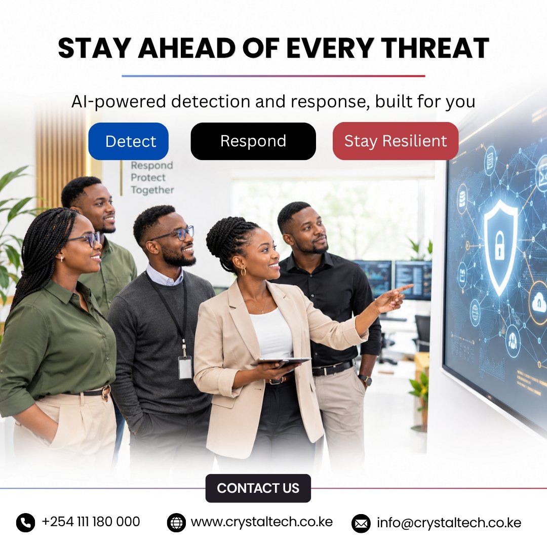 CrystalTechKe's tweet photo. Great service starts with trust. 

This #CustomerServiceWeek, stay ahead with AI-powered threat detection and real-time intelligence that stops cyber threats before they disrupt your business.

Stay ahead. Stay protected.

🌐 https://t.co/eHMQMp7Qgn | 📞 (+254) 111 180 000 https://t.co/8PuTGeTTIa