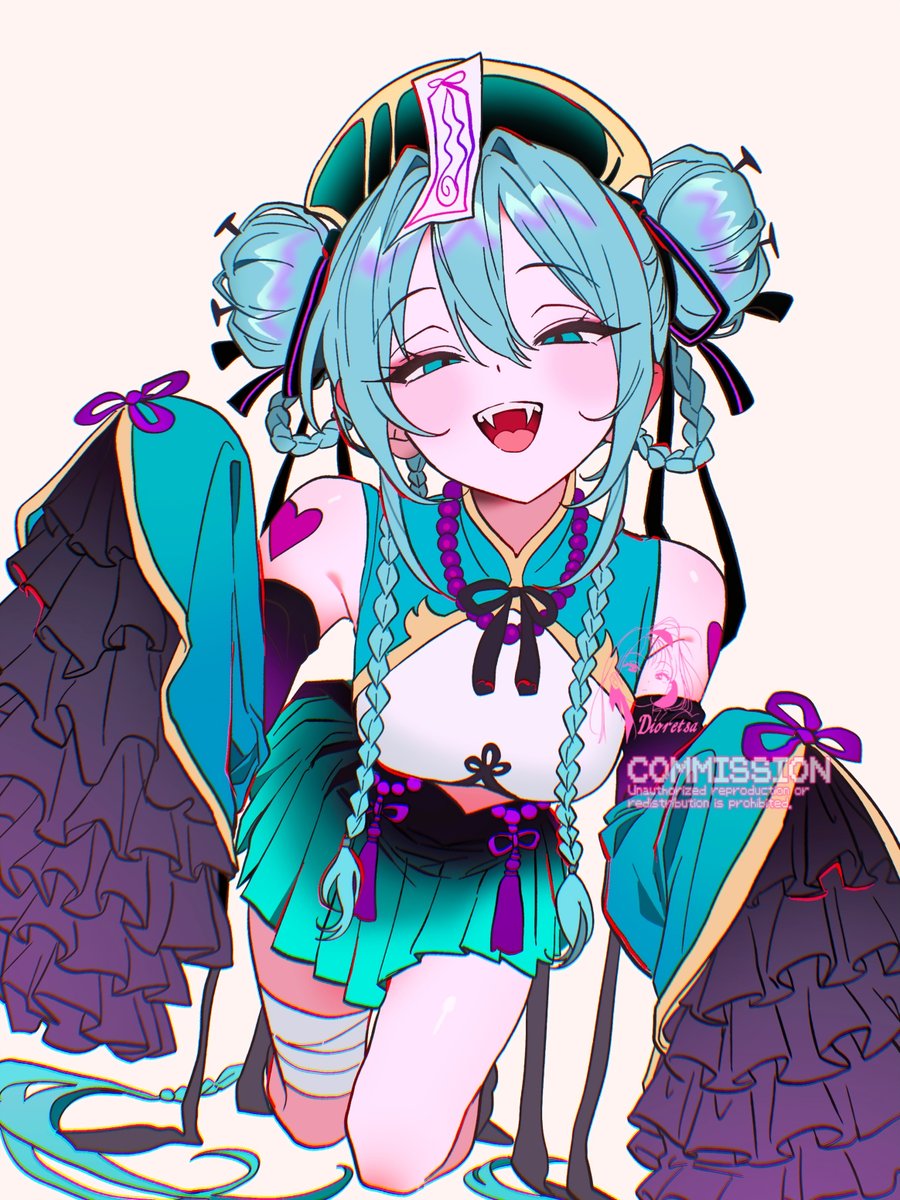 dixretsa's tweet photo. Jiangshi Miku #初音ミク https://t.co/tJUyWfXRma