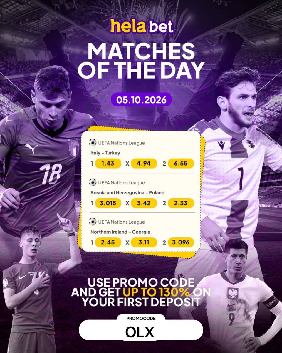 OddsArena6's tweet photo. Not Yet on HelaBet?
Signup — https://t.co/R4hvJg8B27

Promo Code :— OLX https://t.co/IZwObOJg6m