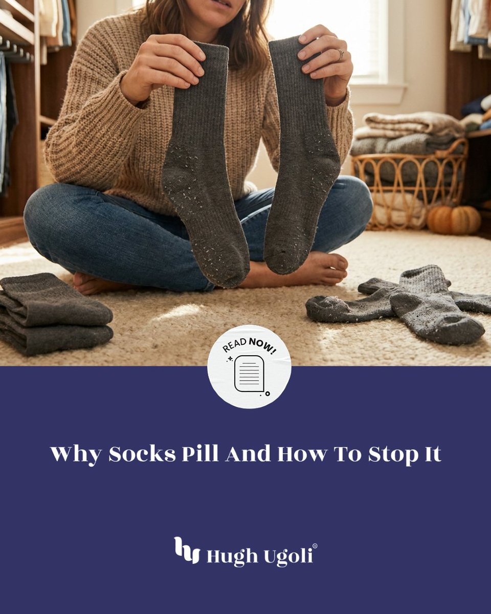 HughUgoliSocks's tweet photo. Those little fuzz balls donโt always mean your socks are worn out. ๐งฆ
Learn why pilling happens and simple ways to keep your favorite pairs looking better for longer. โจ
Read More ๐ https://t.co/ULOpt8nlcD
#HughUgoli #SockCare #SockTips #EverydaySocks #SockGuide https://t.co/b1gebQHXoG