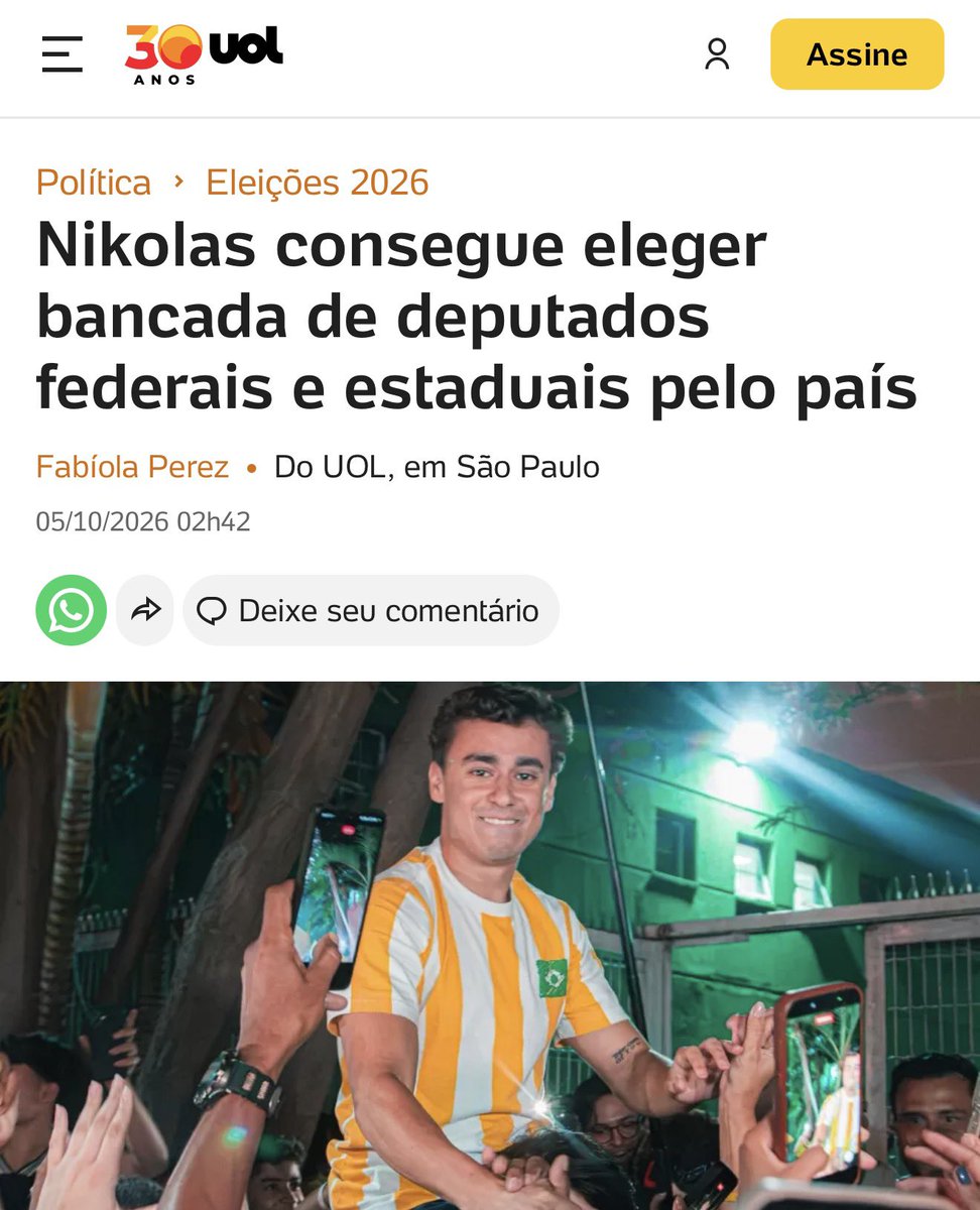 nikolas_dm's tweet photo. Uma bancada de 16 federais. Mais que muito partido! Deus é bom! https://t.co/VrclTWWZw1