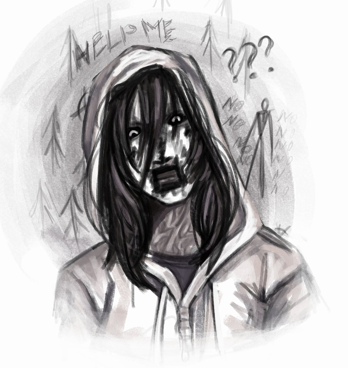 lolmaeda's tweet photo. Sketch!Kate the chaser.

#creepypasta #art #katethechaser #digital https://t.co/HplsIFIZCW