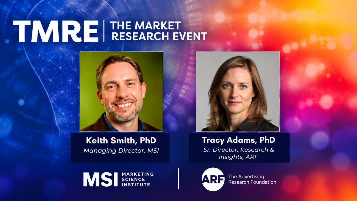 MktgScience's tweet photo. When is synthetic evidence truly decision-ready? New MSI &amp; ARF research offers a practical framework for validating AI-generated insights based on risk, evidence and the stakes of the decision. Keith Smith &amp; Tracy Adams share the findings today at #TMRE26: https://t.co/5BXP9QxLBx https://t.co/MBxjAUQm6q