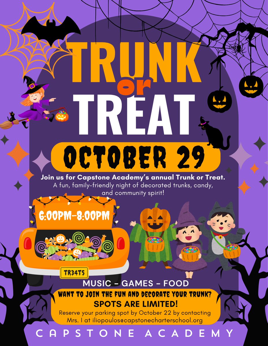 capstonecharter's tweet photo. Reserve your spot TODAY!👻✨ https://t.co/hYW7sD01l6