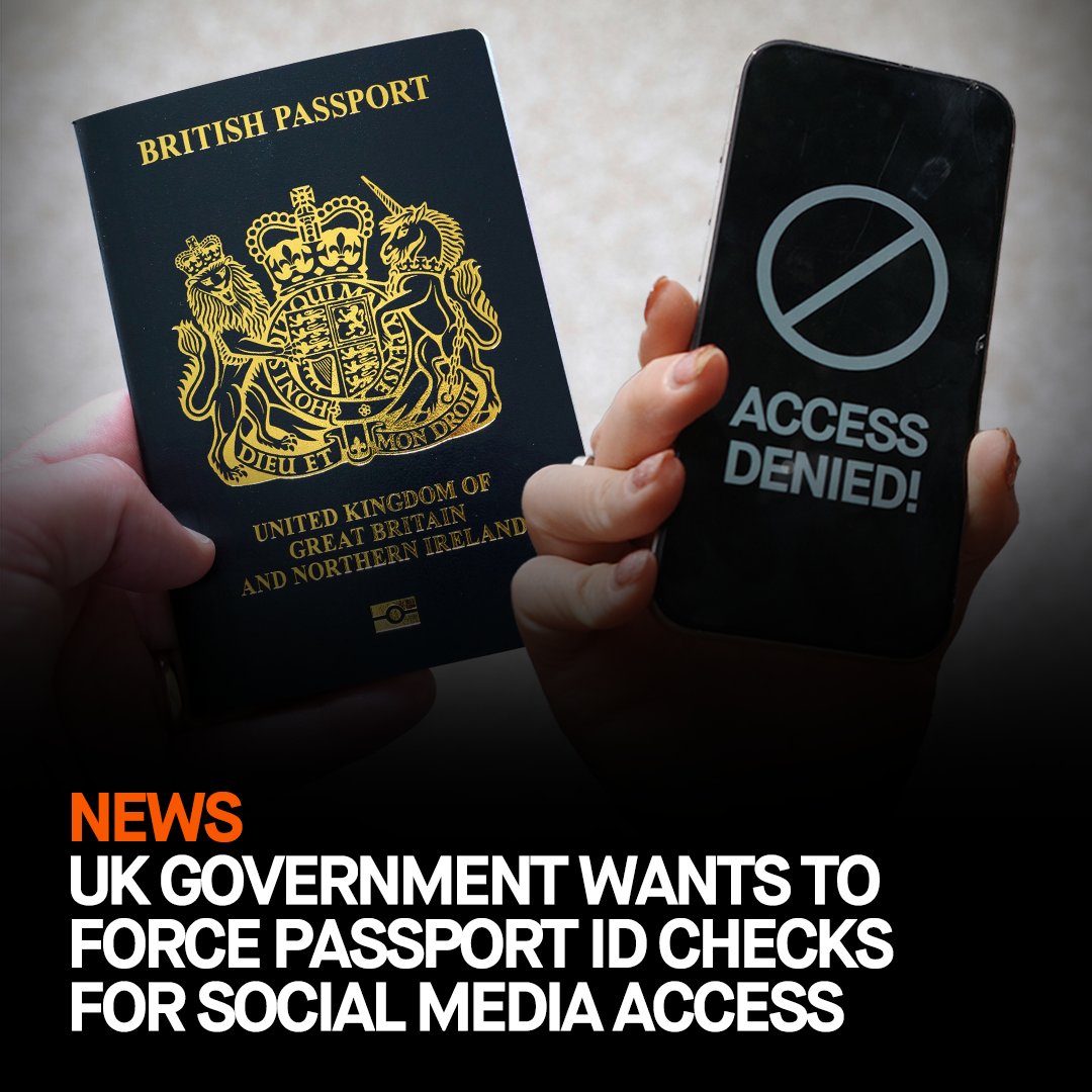 BigBrotherWatch's tweet photo. 🚨NEWS: The Government wants Britons to face PASSPORT ID checks for social media access

"Children deserve real online protections, not a sweeping surveillance scheme that has failed across the world and will introduce new risks to their safety."

"This is not a policy for children, but one that affects every single adult using social media in the country. "

"The Government’s requirement that all of us show a passport or driving license to open a social media account is a national ID scheme by the back door." - Maya Thomas, Legal and Policy Officer

Read our full statement⤵️
https://t.co/Ty6j606F0M