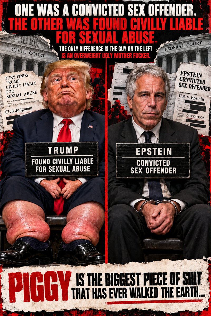 canklecaveman's tweet photo. @thehill @realDonaldTrump PIGGY is the biggest piece of shit to ever walk the earth. https://t.co/JL8eTPcsVk