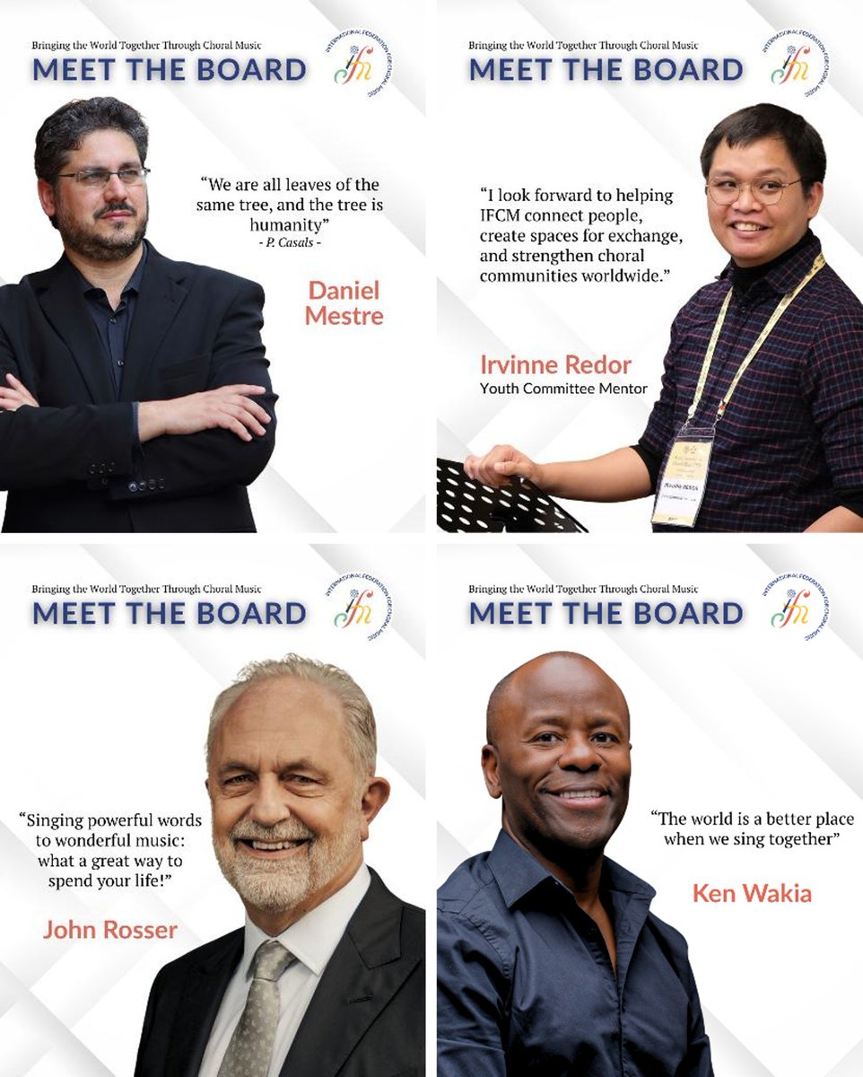IFCMofficial's tweet photo. Now, it is time to tell new stories.

IFCM belongs to its members. Every choral tradition is welcome and every region deserves to be heard. 
We want to reach out, learn from each other, and make room for every voice."

Burak Onur Erdem, President https://t.co/uJKphtbgCu