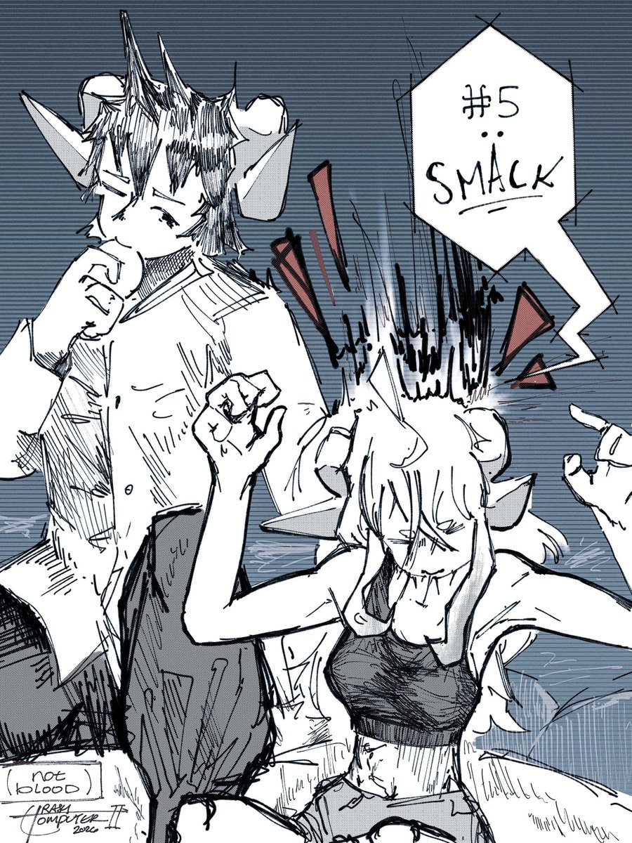 TrashComputer2's tweet photo. Day 5: Smack

#inktober #inktober2026 #inktoberday5 #inktoberSMACK https://t.co/zEyD3QQJn8