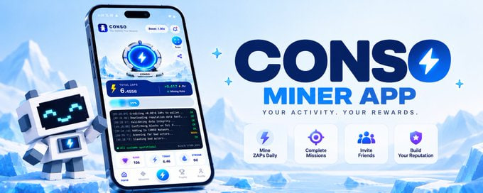 gasgos55's tweet photo. My early experience exploring @conso_xyz has been about understanding how the pieces connect. The Extension, BOTS, Miner App, and Passport all point toward a wider reputation ecosystem. https://t.co/LeM9nxE3xw