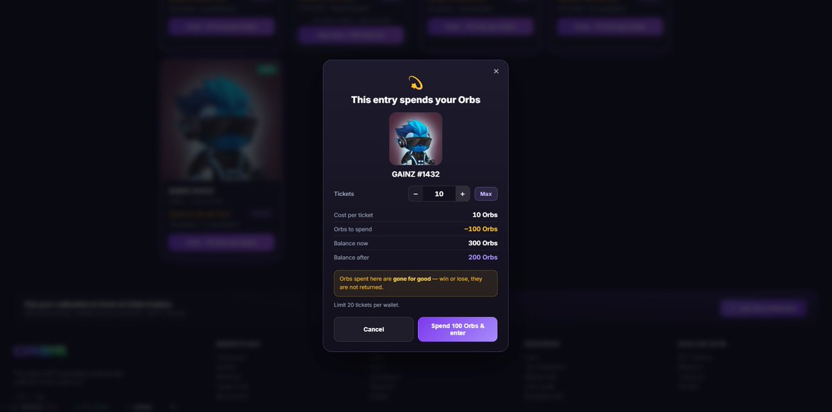 GAINZNFTs's tweet photo. The buyback on @OrbisOnSOL is now 100% and you can now enter a giveway to win this blue tatt skin on Orbis Giveaway with your orbs🟣 !!

It all goes back to the community !
Intern is now positioned, are you ??🟣 https://t.co/wEc6qLajY5