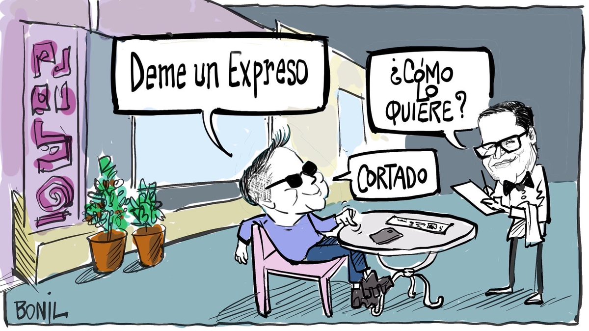 Martinminguchi's tweet photo. Deme un expreso pero que sea cortado.
Genial @bonilcaricatura https://t.co/3uKmxcCJkY