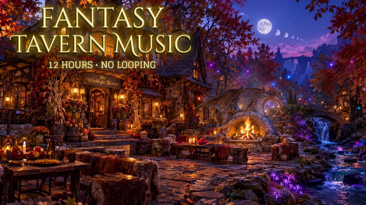 RunTime83's tweet photo. Follow the witchlights.✨🍂
The Witchlight Tavern is open for 12 hours of medieval Celtic tavern music in an enchanted autumn corner of the Feywild.
https://t.co/dtrnHgd3Ji
#CelticMusic #FantasyAmbience #AutumnAmbience #DnDAmbience #Feywild #Witch #DnDMusic #MedievalMusic #RPG https://t.co/JsDsGKKY3X