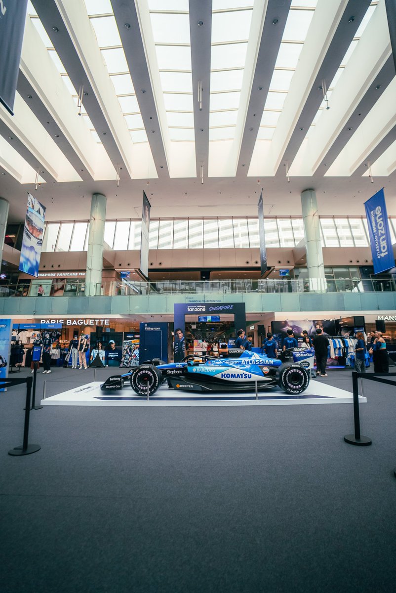 WilliamsRacing's tweet photo. Our Singapore Fan Zone is now open 🇸🇬💙  

Come down to Central Atrium, Marina Square Mall. See you there? 👀📍 https://t.co/wDoumUKiYk